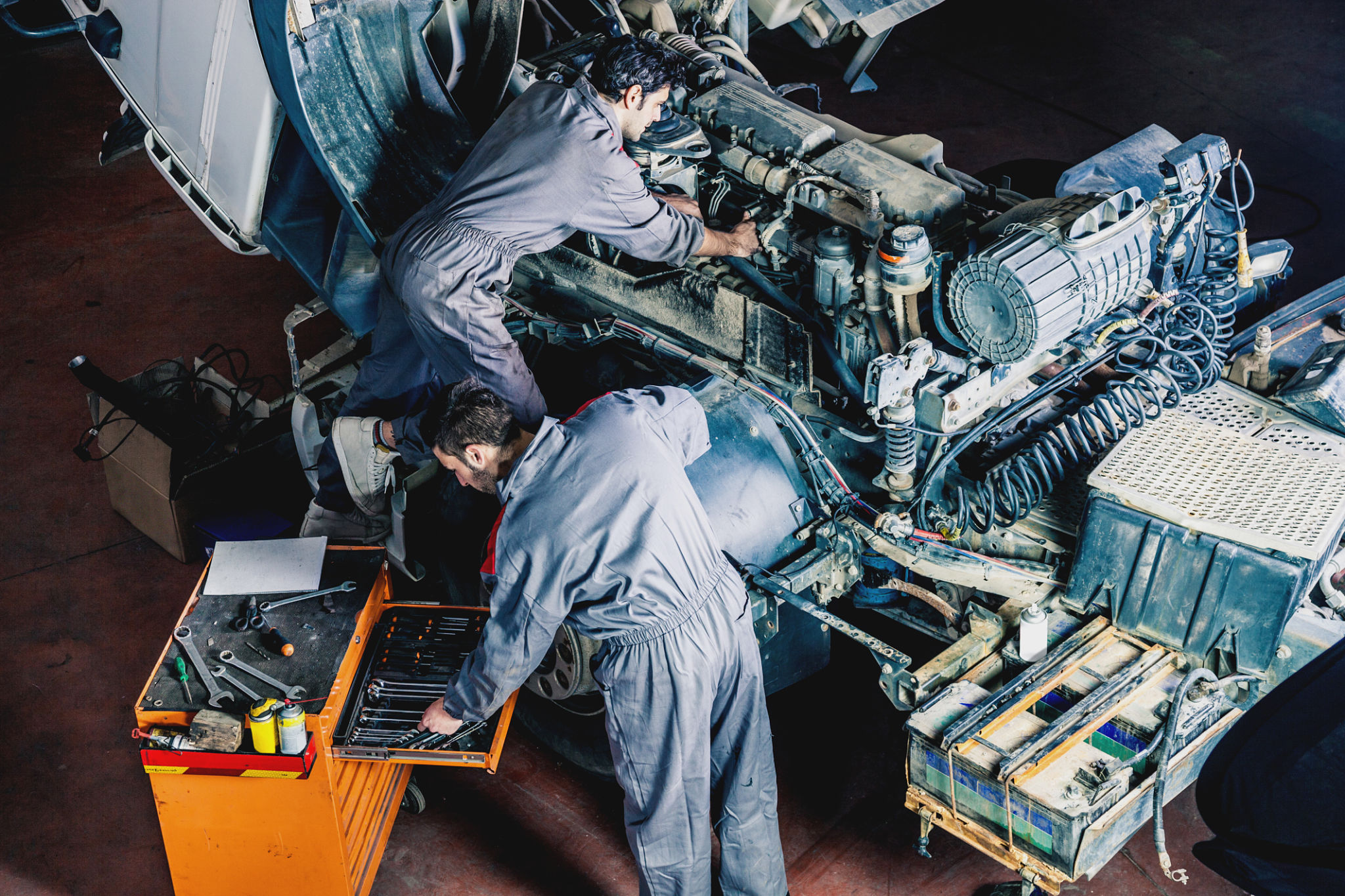 Inside the workshop